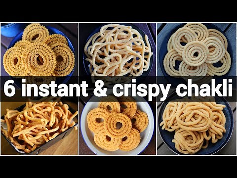 6 ways chakli recipes | instant & easy murukku recipes | festival chakkuli recipes
