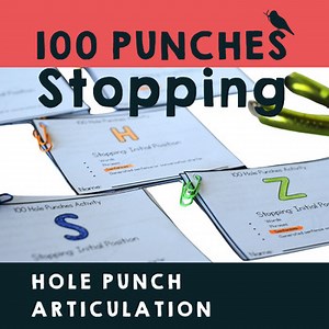 Articulation Activity: 100 Punches for Stopping Errors - F, V, H, S, Z, SH, etc.