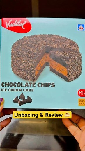 Vadilal Chocolate Chips Ice Cream Cake Unboxing & Review🍰 #anneshaghosal #icecreamcake #vadilal
