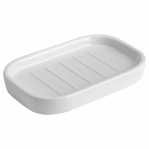 Mainstays Basic Rectangular Ceramic Soap Dish White