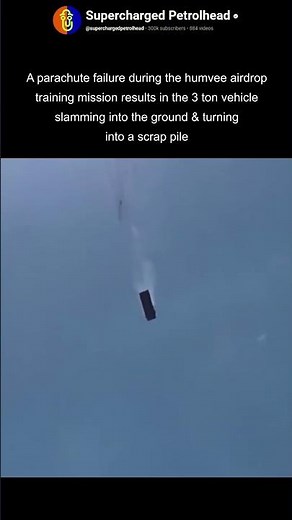 Humvee airdrop fail