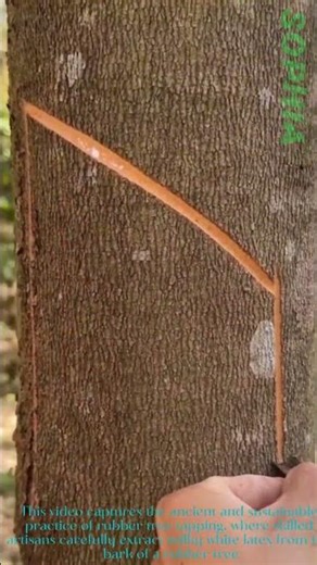 Harvesting Nature's Liquid Gold: Rubber Tree Tapping