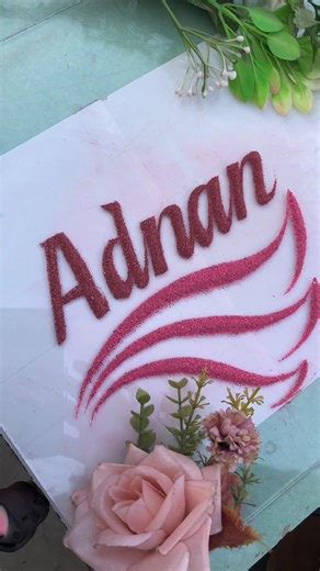 Adnani Request done ❤️✨ please subscribe and comment name#sandwriting #sandart #calligraphy #asmr
