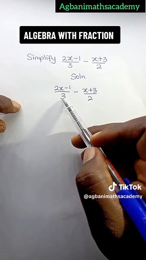 #onthisday Simplifying ALGEBRAIC FRACTIONS #maths #agbanimathsacademy #algebraicfraction