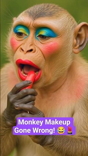 Monkey Doing Makeup 💄🤣 | Cutest & Funniest Makeup Video Ever! #funny