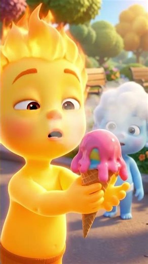 🔥❄️ Fire vs Ice Cream! Zing & Zen’s Sweet Disaster | Cute Animated Short