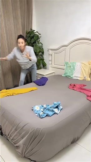 Bed missing... swimming pool revealed below!