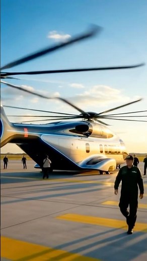 Mercedes-Benz Luxury Helicopter on Runway at Sunset – Cinematic 8K