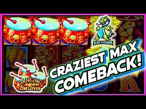 MY CRAZIEST MAX RUN COMEBACK EVER! Dancing Drums Slot EPIC BATTLE!