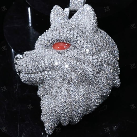 Custom365d on Instagram: "🔥 Custom 3D Wolf Head Pendant 🔥 Unleash your inner beast with this bold 3D wolf head pendant. Every detail of the fur is crafted with precision, bringing the wolf to life in shimmering white gold and stones. The glowing red enamel eye makes it fierce and unforgettable – the ultimate symbol of strength, loyalty, and power. 💎🐺 ✅ 3D sculpted wolf design – full of details ✅ Red enamel glowing eye for extra savage vibes ✅ White gold finish, fu