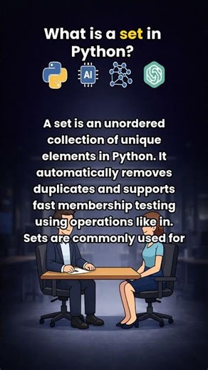 What is a set in Python?? | Python Interview Question Explained #Shorts