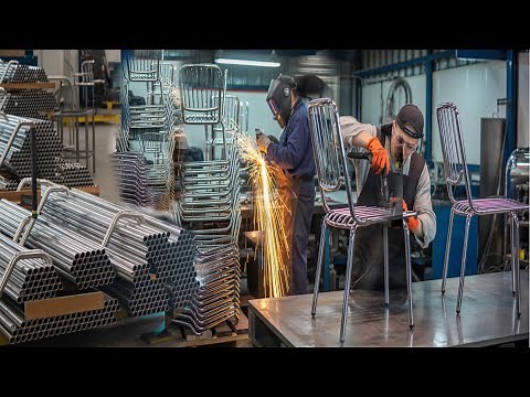 Incredible Factory Process: How Steel Chairs Are Made Step by Step | Steel Chair Manufacturing