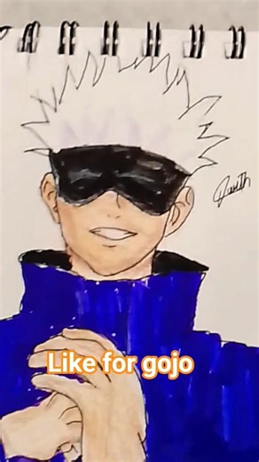 gojo saturo drawing #animeeart #art #animedrawing #parthshere