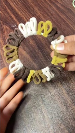 DIY Bangle bracelet with rubber band 🌸#diy #shorts #easycraft #craftideas #handmade #rubberband