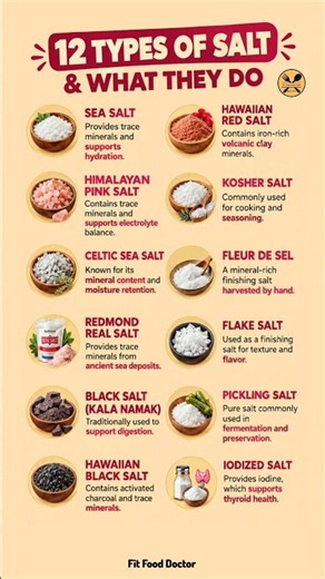 Types of Salt & What They Actually Do | Sea Salt, Himalayan Salt, Kala Namak & More #healthtips