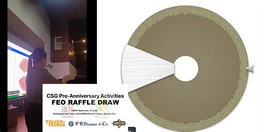 CSG Pre-Anniversary Activities FEO RAFFLE DRAW | Firearms and Explosives Office - FEO