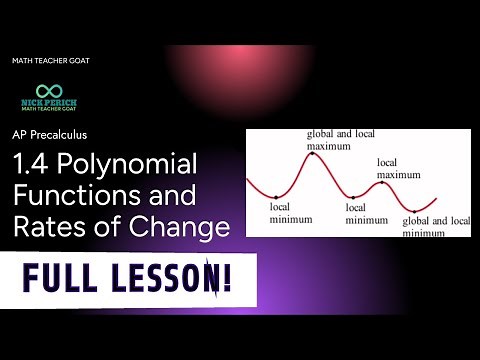 AP Precalculus 1.4 Polynomial Functions and Rates of Change FULL LESSON and NOTES