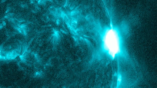 Time-lapse of sun erupting with long-duration X1.6-class solar flare