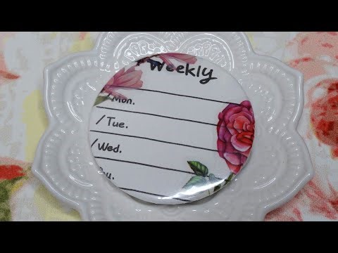 Satisfying Aesthetic Sticker Button Maker | Notes Theme | DIY Pin Badge