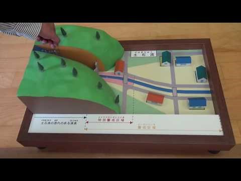 防災学習 土砂編 土砂災害のことを学習する 土砂災害の現象 （模型による再現動画を見る） 土石流