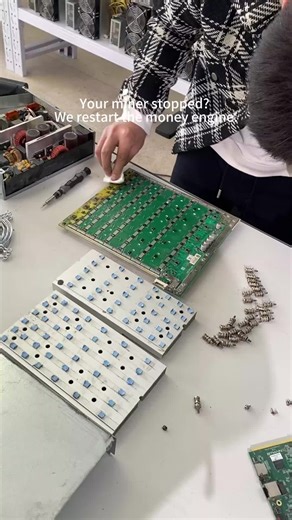 A Real Man Fixes the Motherboard #Motherboard #Repair #Hardware #Electronics #PCB #bitmain #bitcoinmining #jinglemining #Miner #crypto