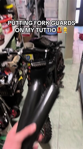 Putting fork guards on my TUTTIO #tuttio #surron #ebike #emoto #surronster