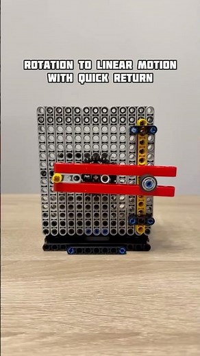Rotation to Linear Motion With Quick Return Mechanism #legotechnic #mechanical #mechanism