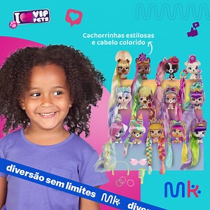 VIP Pets Color Boost são cachorrinhas fashion com o cabelo super comprido e colorido! Elas gostam de pentear, trançar e ousar com diferentes estilos diferentes! Elas são encantadoras e em breve estarão disponíveis em nosso site. Não é demais?? #Multikids #PetsColorBoost #Cachorrinhos #Brinquedos | Multikids