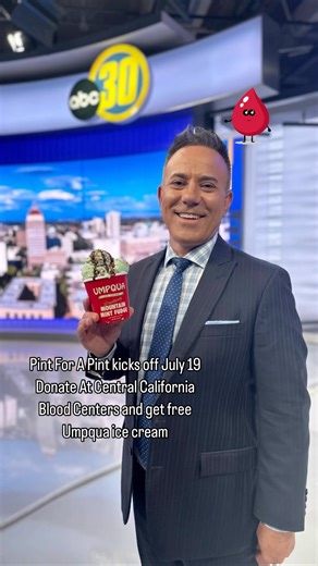 3.1K views · 43 reactions | Cool off while saving lives! Pint For A Pint is back and you can enjoy delicious Umpqua ice cream right after donating. @cencabloodcenter needs 5,000 pints of blood to meet the needs of our community. Give a pint and get a pint. It kicks off next Friday. Umpqua Dairy is locally owned by Shehadey Family Foods, the same owners of Producers Dairy. | ABC30 Action News | Facebook