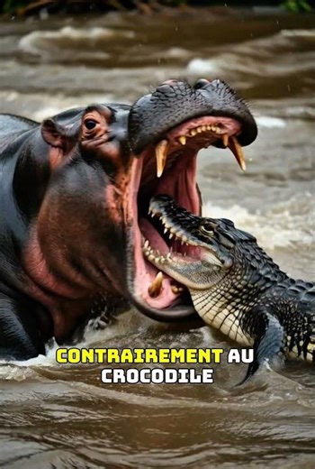 🔥 L’Hippopotame 🦛 Peut ÉCRASER un Crocodile 🐊… Voici Pourquoi.