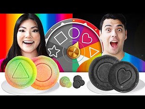 24 Hour Black vs Rainbow Food Challenge