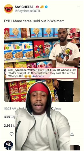 FYB J Mane cereal sold out in Walmart #FYBJMane #FYBJManeWhoops #MickeyRacks