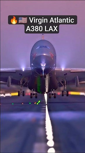 Virgin Atlantic A380 Taking Off from Los Angeles 🌴🇺🇸 | Powerful Departure #shorts #aviation