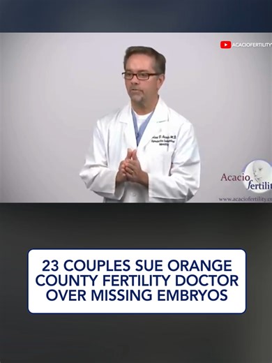 Twenty-three anguished couples are filing a lawsuit against an Orange County IVF clinic and its doctor for reportedly transporting their embryos to an unknown location without their consent. #fertility #embryo #parenting