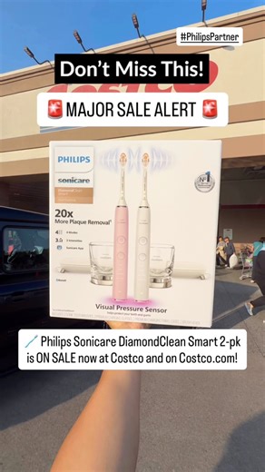 🚨 MAJOR SALE ALERT!🚨​ The Philips Sonicare DiamondClean Smart 2-pk is ON SALE now for $80 OFF through 9/21 🦷✨ #PhilipsPartner @PhilipsSonicare​ 🪥This is the toothbrush you need to upgrade too!​ • Removes up to 20x more plaque vs. a manual toothbrush​ • 4 modes × 3 intensities for personalized care ​ • Premium leatherette charging USB travel case & sleek charging glass charger​ • Real-time personalized coaching with the Philips Sonicare app for better technique and 100% coverage 📲​ 💎 What’s
