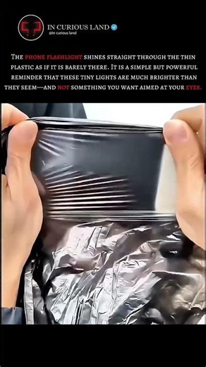 Flashlight Through Plastic Shows How Intense It Really Is