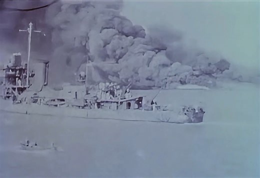 Very rare restored footage of the attack on Pearl Harbor, brought back to life by Ghosts of the Battlefield. In these haunting frames you witness the chaos of the morning as it unfolded: the battleship Nevada making her desperate channel dash before being struck by multiple bombs… the USS Oglala rolling over at the pier… the California seen calm and intact in one moment, burning fiercely in the next… and the Arizona consumed in flame and smoke. This is seldom-seen film from an infamous day — a r