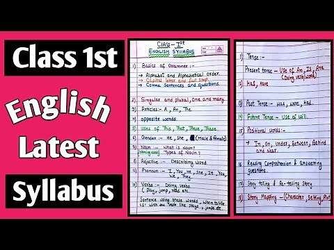 Class 1st English Complete Syllabus//English Syllabusof Grade1 ‪@kidslearningfun2013‬