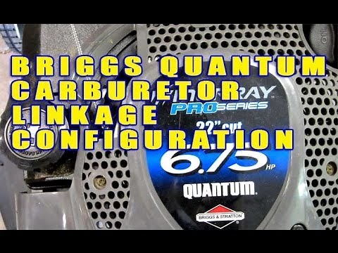Briggs & Stratton Quantum Carburetor Linkage Configuration (No Throttle Cable)