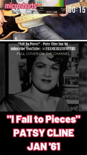 I FALL TO PIECES - PATSY CLINE | FRANKS BASS COVERS #microshorts