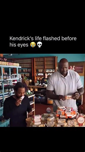Fboy Problems on Instagram: "i know that wasn’t part of the script 😭😂 In late 2016, Shaq and Kendrick teamed up for a quirky and memorable commercial for American Express’s “Shop Small” campaign. The setting is a boutique soap store called Soaptopia in Los Angeles, where the two characters wander the shelves of artisanal soaps. They joke around as Shaq gravitate towards a heavyweight bar dubbed “Shea Butter Shaq,” while Kendrick picks out his own “Luscious Lamar Bar.” ￼ The humour stems from t