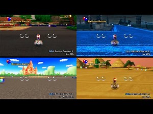 Mario Kart® Wii - Every GBA Battle Course [Hard CPUs, Aggressive Items, Toad Gameplay]