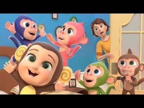 "🎶 Jumping Fun! Five Little Monkeys Tree Song – A Must-Have Nursery Rhyme for Kids! 🌳🐵"