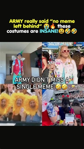 ARMY Didn’t Miss A SINGLE Meme😂BTS Concert Costumes Went Crazy! #bts #shorts #btsmemes #funny