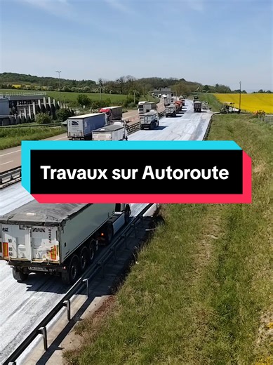 Travaux sur Autoroute. Reprise de la couche de roulement. #chantier #autoroute #construction #btp