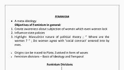 feminism.pdf - Political Science - Notes - Teachmint