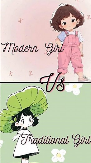 Modern Girl vs Traditional Girl 💃👗 | Which One Are You? 🤔 #comparison #viral #fyp