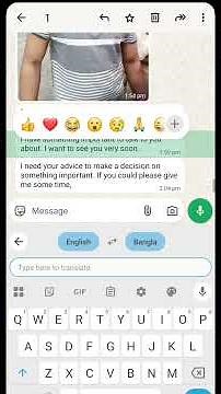 Google keyboard translate English to Bangla.