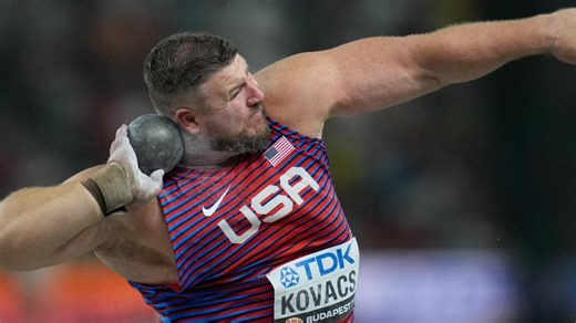How much does an Olympic shot put weigh?