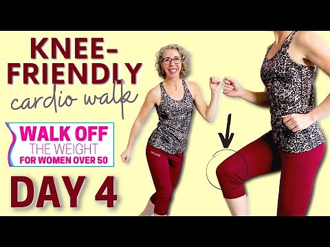 Easy KNEE-FRIENDLY Cardio Walk, 2000 Steps (with no equipment) 🦶 WALK Off the Weight Day 4